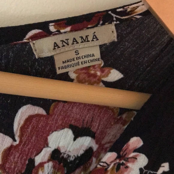 Anamá Navy Floral Maxi Dress, Small - Picture 3 of 6